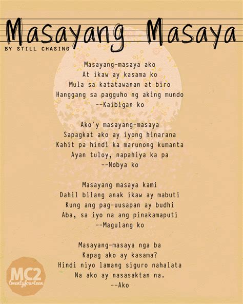 Masayang masaya in English with contextual examples .